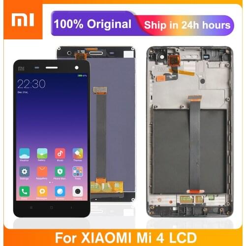 Original Screen For Xiaomi Mi4 LCD Display Touch Panel Screen Digiziter Assembly Parts For Xiaomi 4 Mi 4