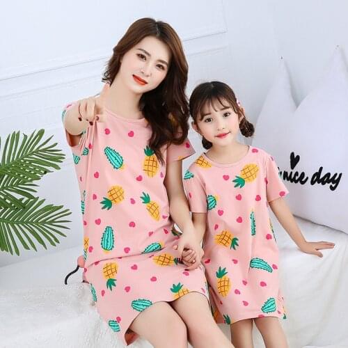 Baby Girl Pajamas Childrens Clothing Dresses Girls Cartoon Nightgown Summer Nightdress Kids Clothes Pineapple Cute Sleepwear