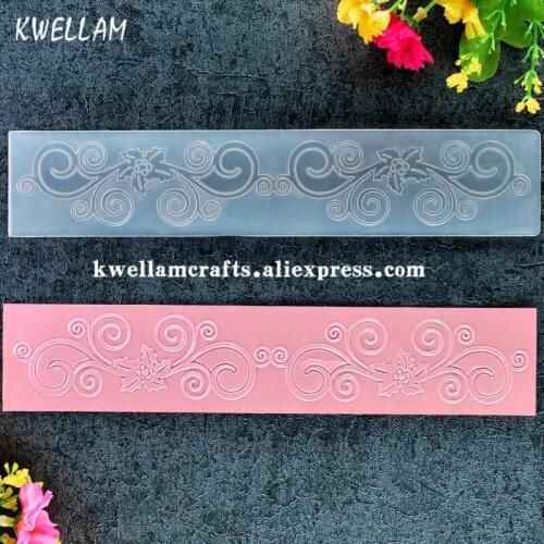 Christmas Flowers Leaves Plastic Embossing Folder For Scrapbook DIY Album Card Tool Plastic Template 21.5x4.3cm KW8101319