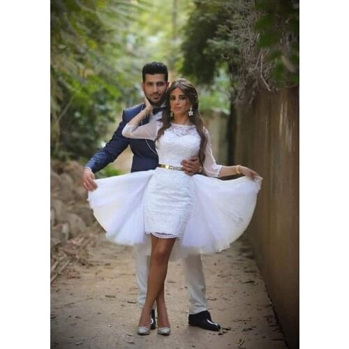 Romantic Sheath Homecoming Dresses 3/4 Sleeves Short Lace Sash Party Plus Size Tull Customize Prom Dresses