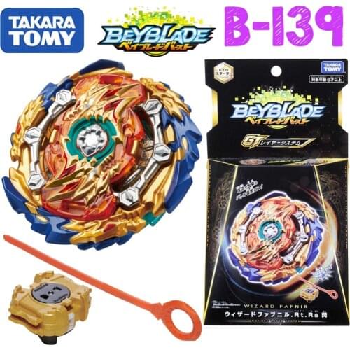 Takaratomy Beyblade Burst B-139 Starter Wizard Fafnir . Rt . Rs Sen bay blade with launcher Bayblade gyroscope Toys for boy