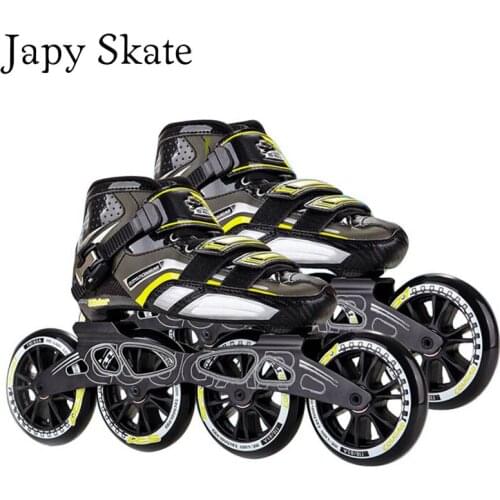 Japy Skate Original Cougar SR7 Inline Skates Speed Carbon Fiber Adult Child Kid Roller Skating Shoes 100/110mm Racing Patines