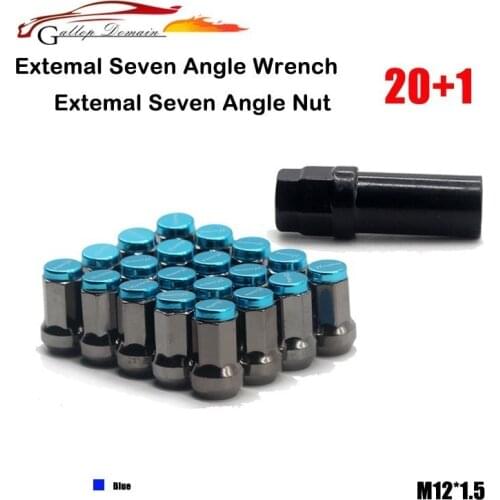 + 1 Wrench Rim Alloy Steel Racing Sports Car Lug Wielmoeren Schroeven M12x1.5 Voor Toyota Honda Mazda Vw Vauxhall Universele