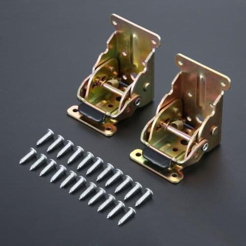 2Pcs 90 Degrees Self-locking Folding hinge dining table lift support connection Cabinet Hinges Furniture Hardware Accessories