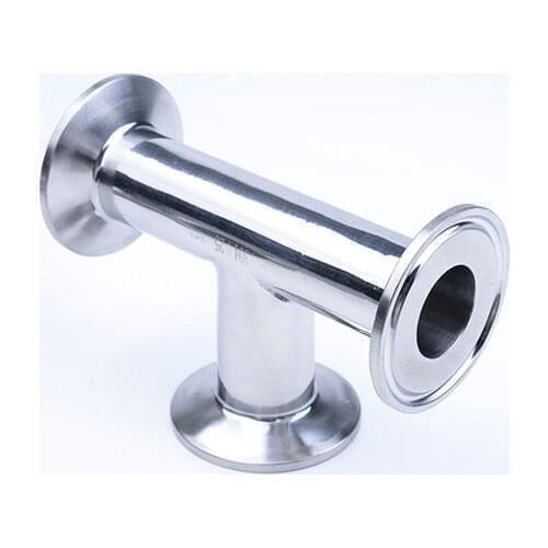 316L Stainless Steel OD 1-3/4'' 45mm Sanitary Tri Clamp Tee 3 way Sanitary Ferrule Tee Connector Pipe Fitting
