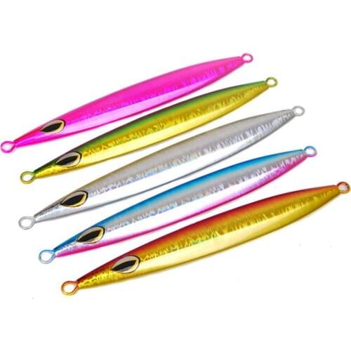 4PCS Deep sea Fishing Boat Glow Slow Jig Jigging Jigbait Spoon Lure 200g 250g
