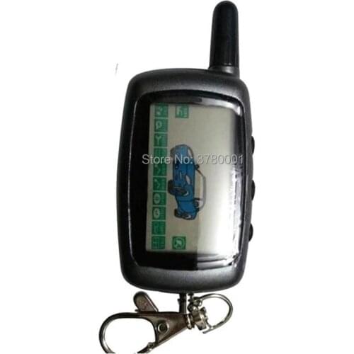 A9 Twage LCD Remote Keychain For Russian version 2 way car alarm system Starline A9 A6 A8 lcd remote control Key Fob Chain