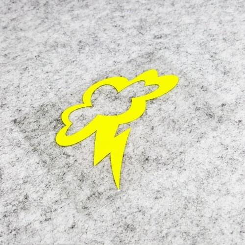 Car Styling Vinyl Decals Motocross Racing Helmet Decorate Sticker Lightning Fluorescent Yellow