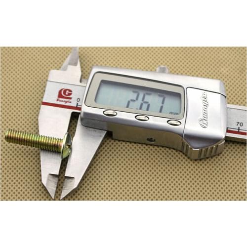 Bairuite Carbon Steel Color Zinc Large Cross Head / 11 Head / Flat Cross Round Head / Machine Screw / Screw M6 20PCS