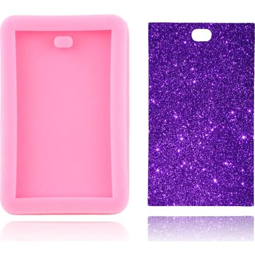 Shiny Rectangle Keychain Mould Silicone Epoxy Resin Mold DIY Charms Necklace Jewelry Making Moulds Chocolate Candy Fondant Molds