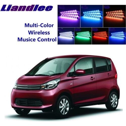 LiandLee Car Glow Interior Floor Decorative Seats Accent Ambient Neon light For Mitsubishi eK Wagon