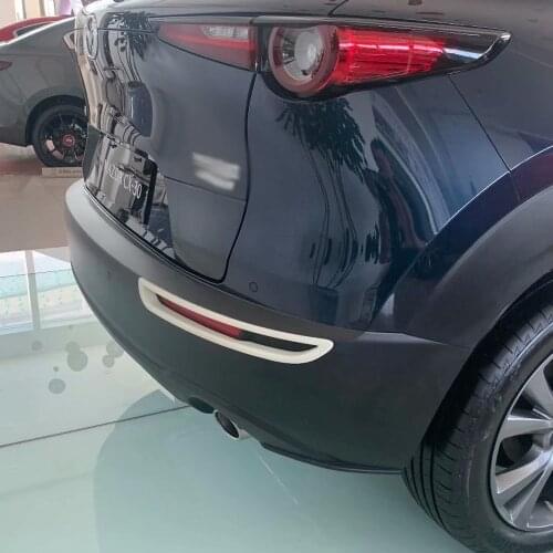 For Mazda CX30 CX-30 2020 2021 ABS Chrome Car Rear Fog Light Cover Trim Sticker Rear Bumper Decoration Lamp Styling Accessories