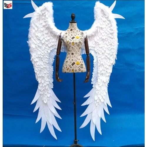 Photo Studio Angel Wings Photography white Natural Feather Backdrops Feather Handicrafts Background for Camera Photo