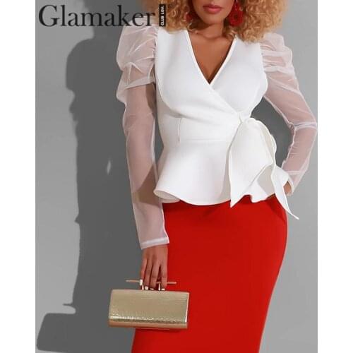 Glamaker Women's Transparent Shirts