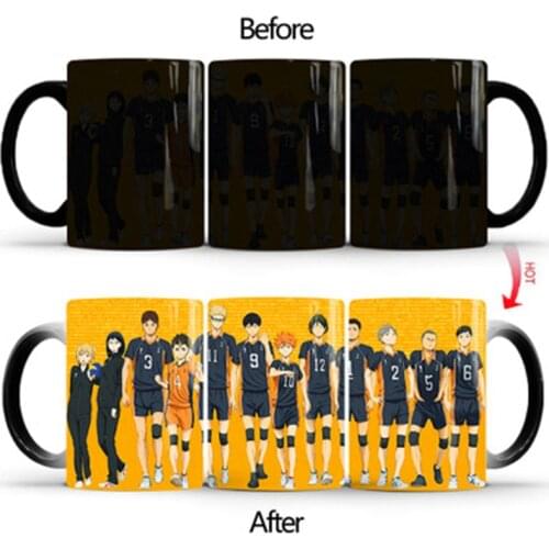 Haikyuu Oikawa Tooru Ceramic Mugs Milk Coffee Changing Color Mug Anime Figure Model Toy Friends Gift Student Breakfast Cup