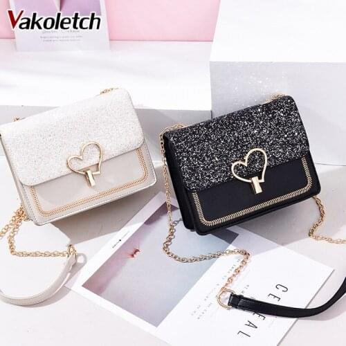 Contrast Color Leather Crossbody Bags For Women 2020 Handbag Fashion Simple Shoulder Messenger Bag Ladies Cross Body Bag KL838