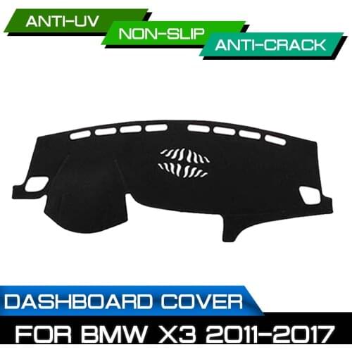 Car Dashboard Mat Anti-dirty Non-slip for BMW X3 2011 2012 2013 2014 2015 2016 2017 Dash Cover Mat UV Protection Shade Sticker