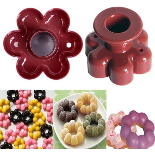 Round Flower Shaped Donut Mould Cute Shaped Non-stick Soft Candy Cake Bread Dessert Bakery Mold DIY Baking Tool Silicone Molds