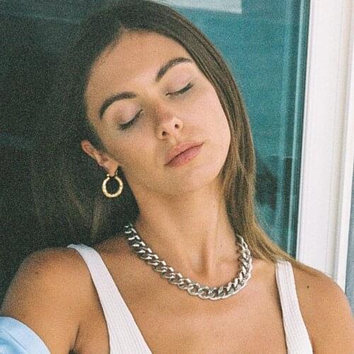 15mm Stainless Steel Chunky Cuban Chain Necklace For Women Men Tarnish Resistant Punk Statement Choker Necklace