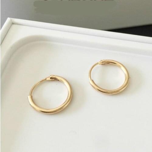 Fashion Pop Jewelry New Korean Round Circle Hoop Earrings For Women Vintage Geometric BTS Earrings Men Boys