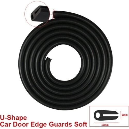 5M U-Shape Soft Rubber Sealing strip Weather Protector Auto Car Door Edge Guards