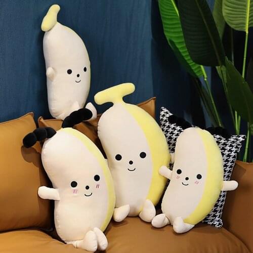 Soft Lovely Banana Plush Toys Cartoon Stuffed Cartoon Banana Toy For Kids Baby Hug Doll Sleep Pillow Home Decor