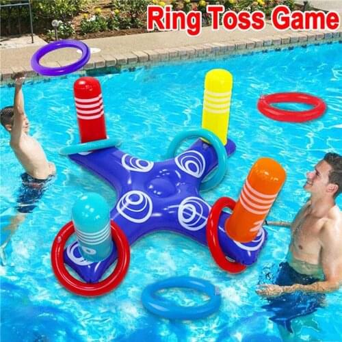 Inflatable Ring Throwing Ferrule Toss Pool Game Toy Kids Outdoor Beach Fun Summer Water