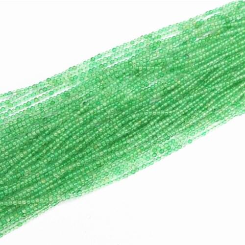 Natural green stone carnelian jades chalcedony 2mm 3mm newly stone round loose beads fashion diy Jewelry 15" B426