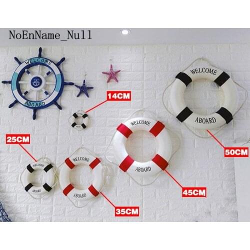 NoEnName_Null Mediterranean style ring wall decorative pendant swimming ring Wall Art shop decoration props gift of love