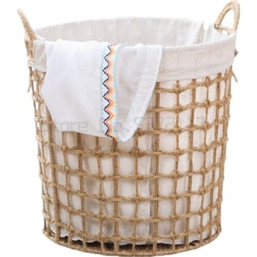 Nordic laundry basket rattan woven laundry storage basket household laundry basket bathroom laundry basket childrens toy