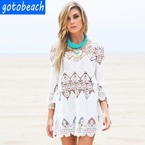 New European and American hollow crochet beach jacket bikini swimsuit blouse sunscreen clothing beach clothes women 2021
