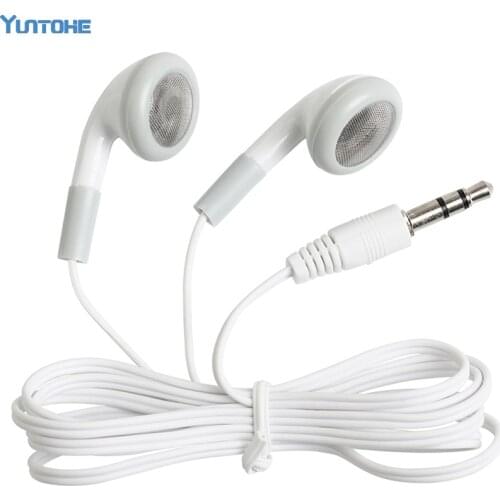 Wholesale White 3.5mm Disposable Earphones for School for Gift for Museum for Concert 200pcs/lot