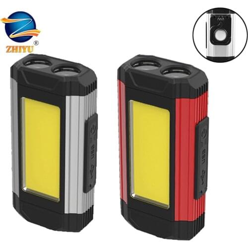 COB Work Light Magnetic USB Rechargeable LED Flashlight Super Bright Portable Camping Light Waterproof Adjustable Light Torch