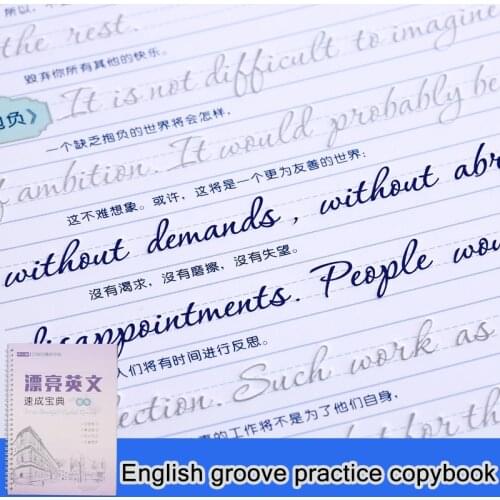 3D Round Writing English Calligraphy Copybook For Adult Children Exercises Calligraphy Practice Book Libros Officesupplise