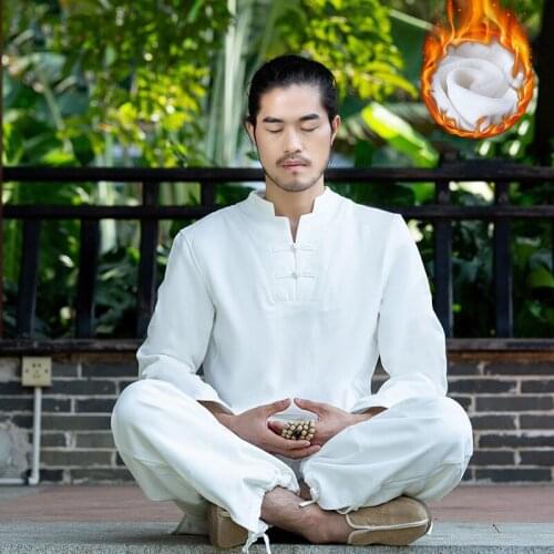 Traditional chinese clothing kung fu suit male casual oriental mens tai chi suits for men uniforms cotton&linen wushu clothing