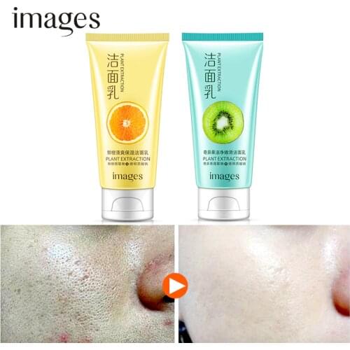 Images Qrange Kiwi Hydrating Cleanser Deep Cleansing Oil Control Foam Whitening Facial Cleanser Moisturizing Facial Skin Care