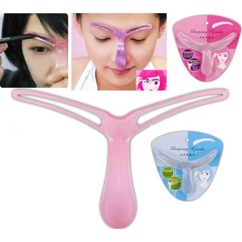 High Quallity Makeup Eyebrow Grooming Stencil Shaper Ruler Measure Tool