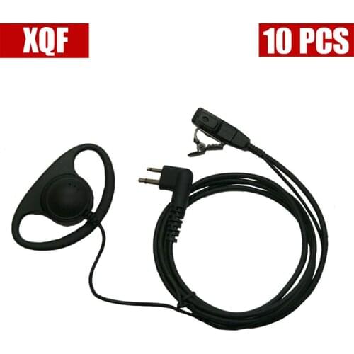 XQF 10PCS 2 PIN Radio Earpiece Headset PTT FOR MOTOROLA CP200 Radio Walkie talkie Two Way CB Ham Radio