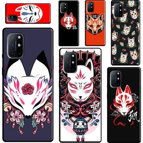 Japanese Kitsune Fox Mask For Realme C3 C11 C15 C21 GT Neo Q3 6 7 8 Pro Phone Case For OnePlus 8 7 9 Pro Nord 7T 8T