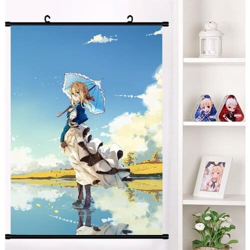 Japanese Anime Manga Violet Evergarden Cosplay Wall Scroll Mural Poster Wall Hanging HD Poster Otaku Home Art Decor Collect Gift
