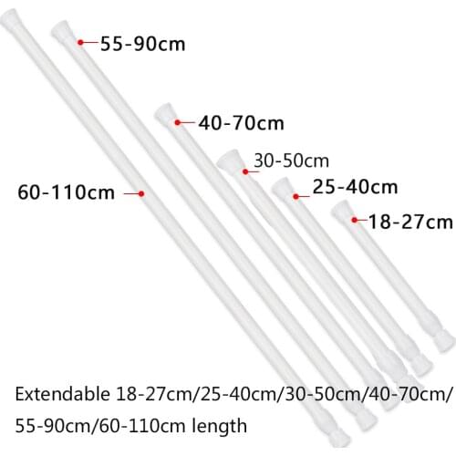 18-110cm Multi-size Spring Loaded Extendable Telescopic Net Voile Tension Curtain Rail Pole Net Rods Household Hanging Rods