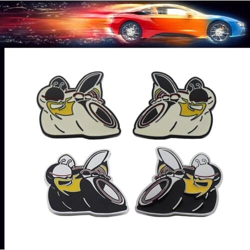 2pcs 3D Super Bee car Hood Fender trunk Bonnet Emblem Badge Sticker for 6.4L Caravan Challenger SRT Caliber Charger Durango Ram