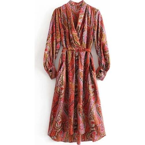 African Dresses for Women Sexy Deep V Neck Long Floral Print Dress Women Casual Female Sashes Dresses Ankara Dresses Danshiki