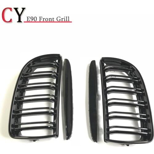 1 Pair Gloss Black/M Color Car Front Grille For BMW E90 E91 3-Series Sedan/Wagon 05-11 Racing Grills