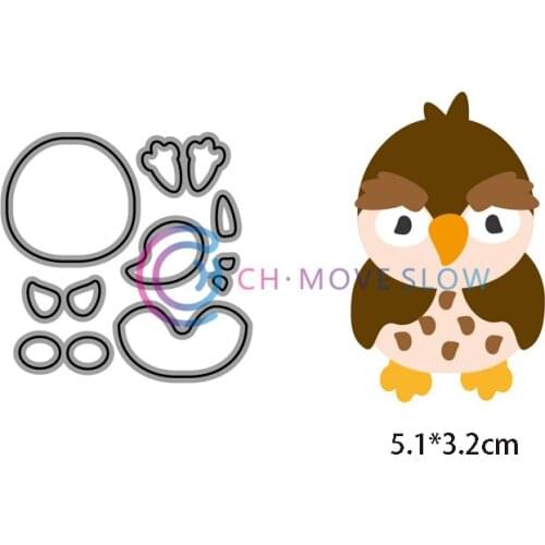 CH Owl Metal Cutting Dies 3D DIY Scrapbooking Carbon Sharp Craft Die Photo Invitation Cards Decoration