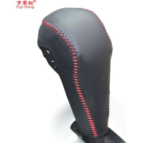 Yuji-Hong Car Gear Covers Case for Chevrolet Trax Tracker Automatic Shift Collars Genuine Leather Hand Sewing Cover