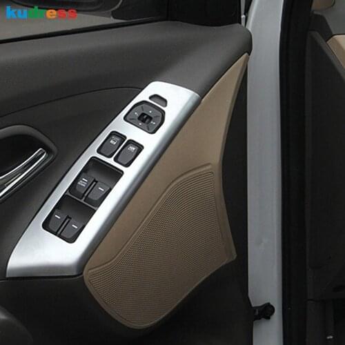 For Hyundai Tucson ix35 2011 2012 2013 2014 2015 Matte Interior Side Door Armrest Cover Window Switch Trim Accessories