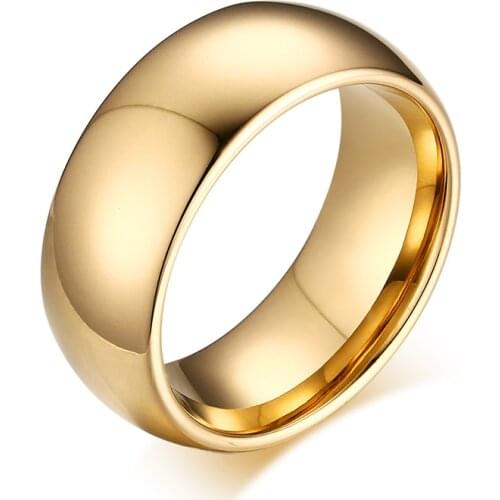 Tungsten Carbide Rings Wedding Bands for Men and Women Couples Golden Fashion Jewelry Hand Finger Mens Ring Marriage 8/6/4MM