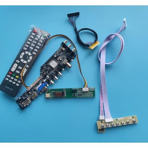 Kit for B154EW02 v.1 3363 DVB-T USB HDMI TV controller board 30pin DVB-C LCD 1 CCFL 15.4" 1280X800 VGA AV digital