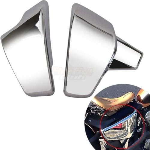 Motorcycle Battery Fairing Covers For Honda Shadow VT600C CD VLX Deluxe STEED400 1999-2007 Left & Right Protection Cover Chrome